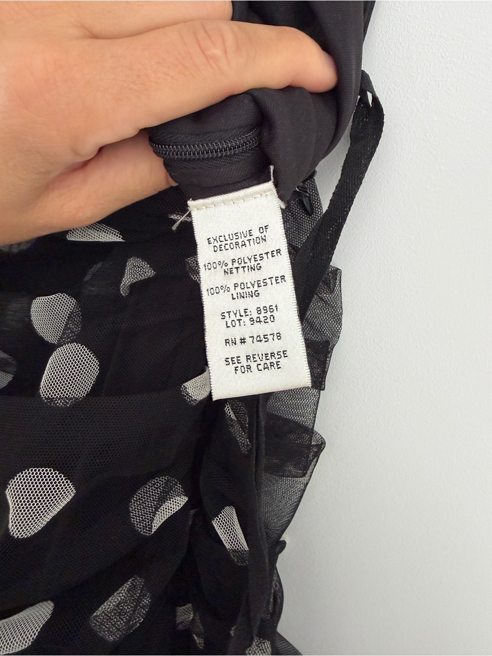 Cache Polka Dot Black Gown Vintage - Picture 6 of 7